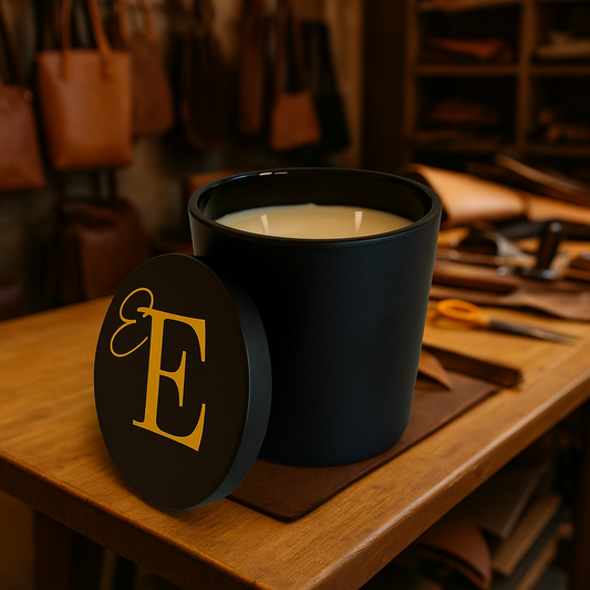 Leather 8 oz Candle